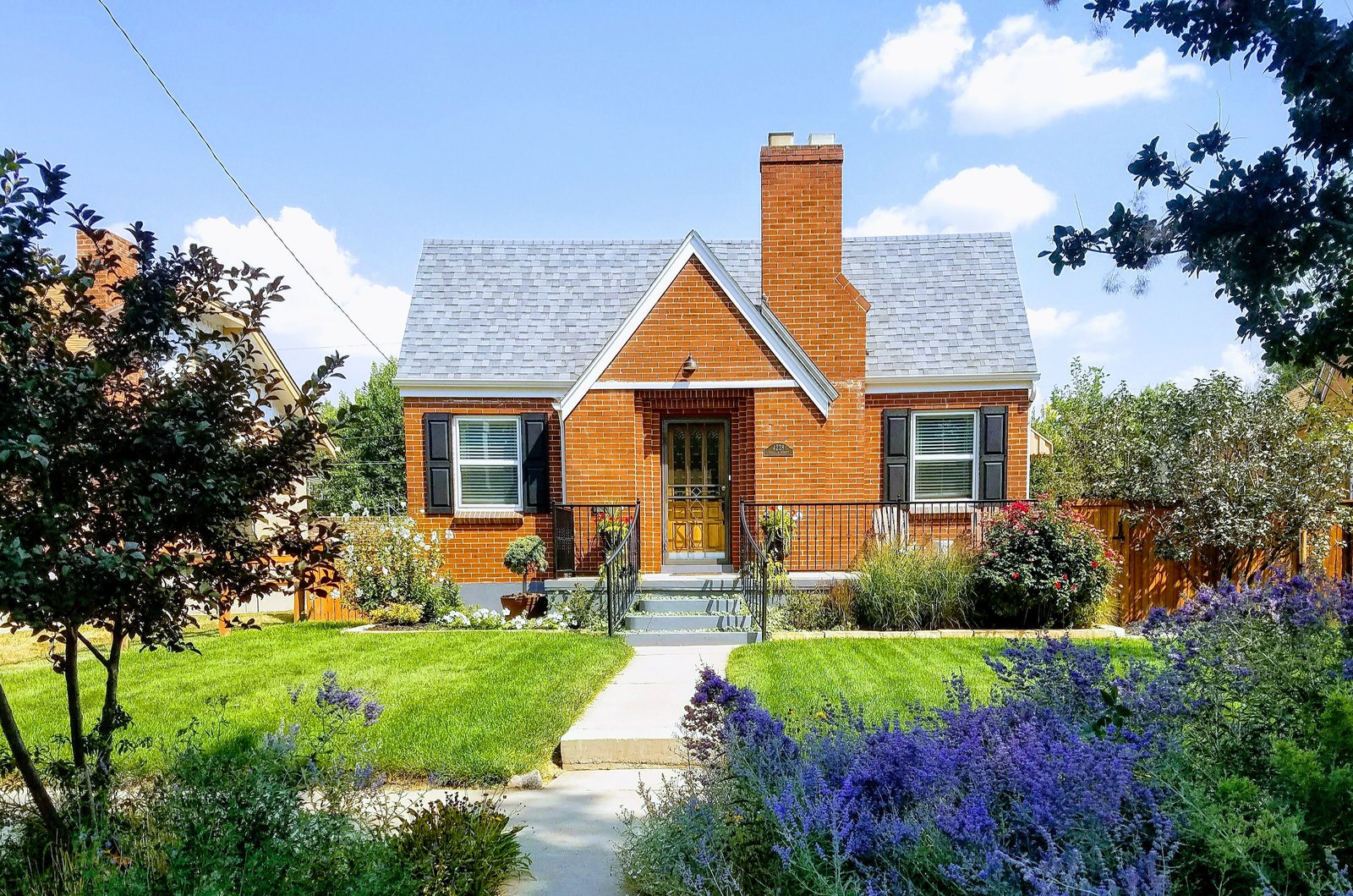 A brick cottage and lavender garden in Denver